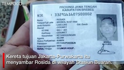 Tukang Kue Putu Tewas Tersambar Kereta Api Walahar Ekspres