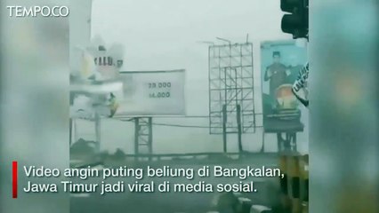 Puting Beliung Landa Bangkalan, Tumbangkan Pohon dan Tiang Listrik