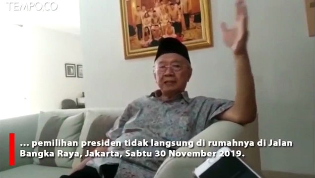Gus Sholah Tanggapi Pemilihan Presiden Tidak Langsung