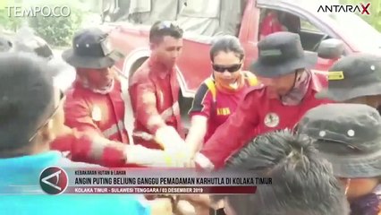 Puting Beliung Picu Kepanikan Petugas Pemadam Karhutla