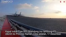 Inilah Pesawat Tempur J-15 Cina saat Lepas Landas dari Kapal Induk Shandong
