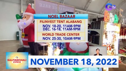 Balitanghali Express: November 18, 2022