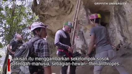 DITEMUKAN LUKISAN DI GUA SULAWESI BERUSIA 44 RIBU TAHUN