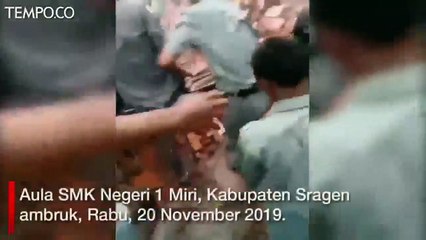 Aula Sekolah Ambruk di Sragen, Puluhan Siswa Tertimpa Reruntuhan