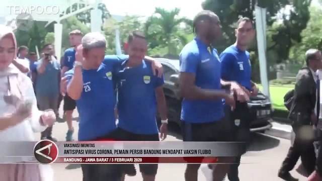 Pemain Persib Bandung Vaksin Flubio untuk Antisipasi Virus Corona