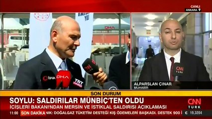 Son dakika... Bakan Soylu: Mersin’deki de, İstiklal Caddesi’ndeki saldırı da Münbiç’ten oldu