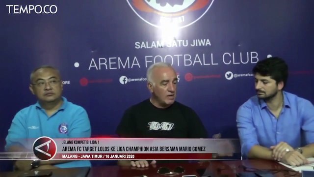 Bersama Mario Gomez, Arema FC Yakin Lolos Liga Champhion Asia