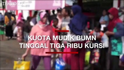 Kuota Mudik Bareng BUMN Tersisa 3 Ribu Kursi