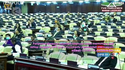 Ada Interupsi Potong Gaji Tangani COVID-19 di Paripurna DPR