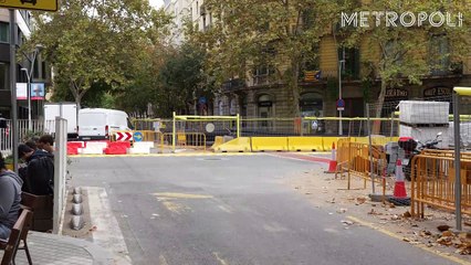 Corte efectivo del Carrer Consell de Cent Superilla Barcelona