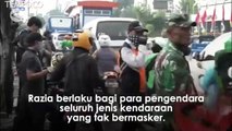 Razia Pengendara di Perbatasan Wilayah Jakarta Selama PSBB