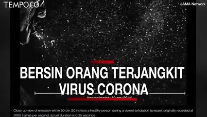 Bersin Pasien Virus Corona Bisa Semprotkan Droplet sampai 8 Meter