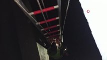 İSKİ şantiyesinde su kuyusuna düşen işçi böyle kurtarıldı