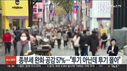 종부세 완화 공감 57%…"투기 아닌데 투기 몰아"