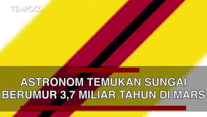 Astronom Ungkap Bukti Sungai Pernah Mengalir di Mars Tiga Miliar Tahun yang lalu.