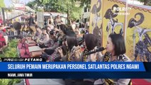 Penampilan Wayang Tangguh Satria Bhayangakara Polres Ngawi Dalam Acara Kegiatan Car Free Day Di Alun-Alun Kabupaten Ngawi