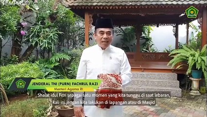 Pesan Menteri Agama Soal Pelaksanaan Shalat Idul Fitri di Rumah