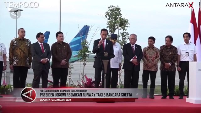 Presiden Jokowi Resmikan Runway Taxi 3 Bandara Soekarno-Hatta