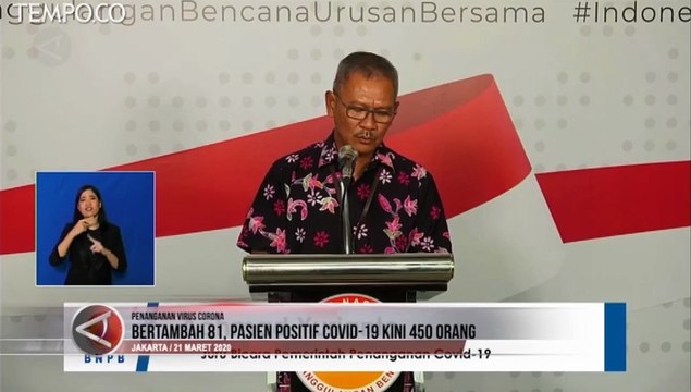 450 Pasien Positif COVID-19, 38 Orang Meninggal