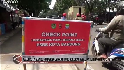 Wali Kota Bandung Memberlakukan Mudik Lokal saat Berlebaran