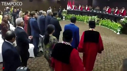 Jokowi Hadiri Penyampaian Laporan Tahunan MK Tahun 2019