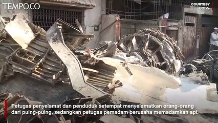 Begini Evakuasi Pesawat yang Jatuh di Pakistan