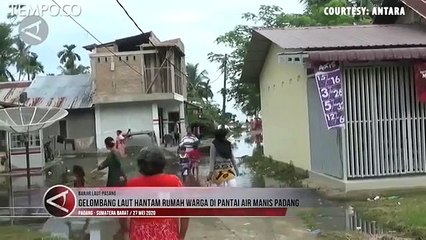 Gelombang laut hantam rumah warga di Pantai Air Manis Padang