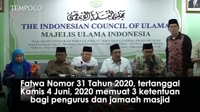 Masjid Dibuka Kembali, Ini Fatwa MUI