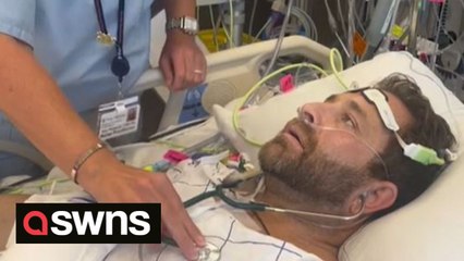 Incredible moment a man woke up from surgery and heard his new HEART for the first time