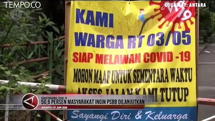 50,6 Persen Masyarakat Ingin PSBB Dilanjutkan