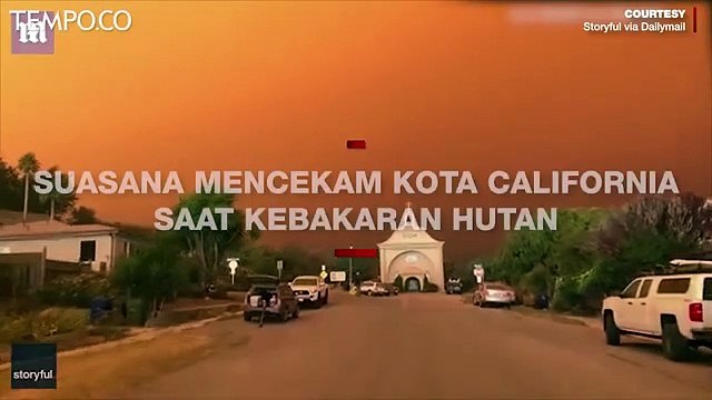 Suasana Mencekam Kota California Saat Kebakaran Hutan