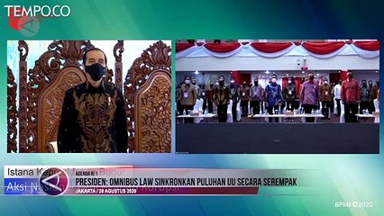 Presiden Sebut Omnibus Law Sinkronkan Puluhan UU Secara Serempak
