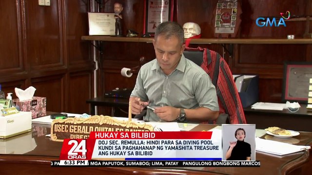 DOJ Sec. Remulla: hindi para sa diving pool kundi sa paghahanap ng 'Yamashita treasure' ang hukay sa bilibid | 24 Oras