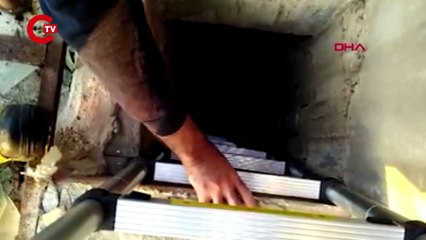 Düştüğü 'havalandırma boşluğundan' itfaiye kurtardı