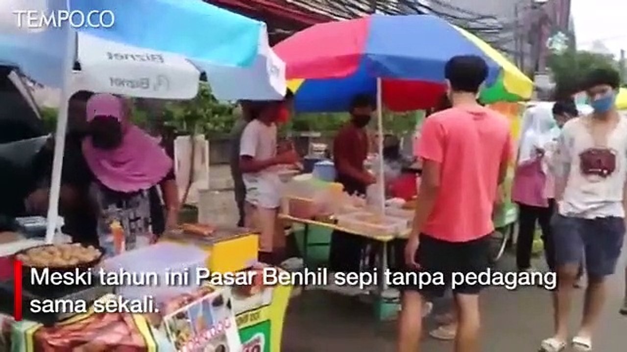 Sepinya Pasar Benhil saat Ramadan di Tengah Pandemi Corona