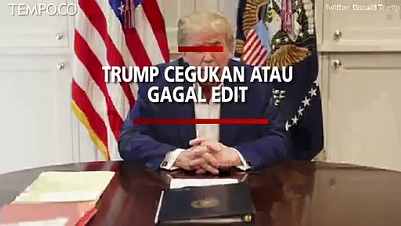 Warganet Mempertanyakan Video Trump Cuma Cegukan atau Gagal Edit