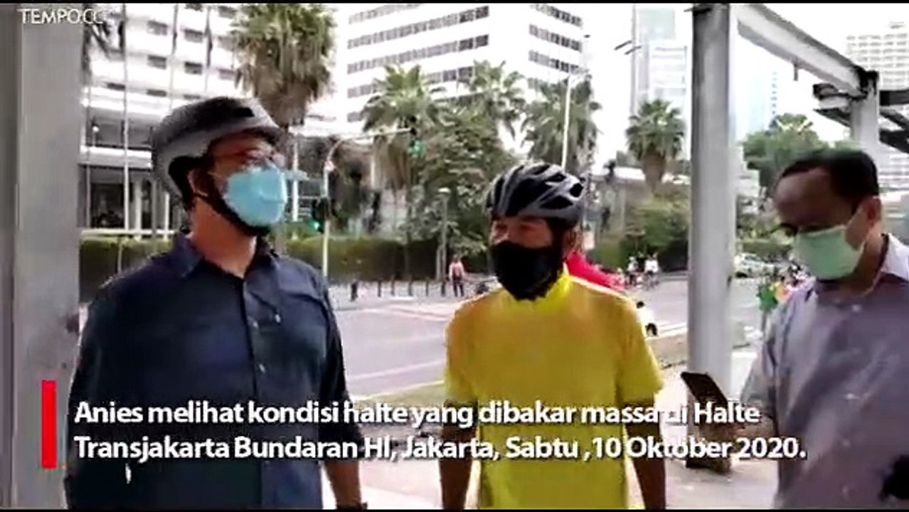 Anies Baswedan: 2 Halte yang Dibakar Massa Rusak Berat