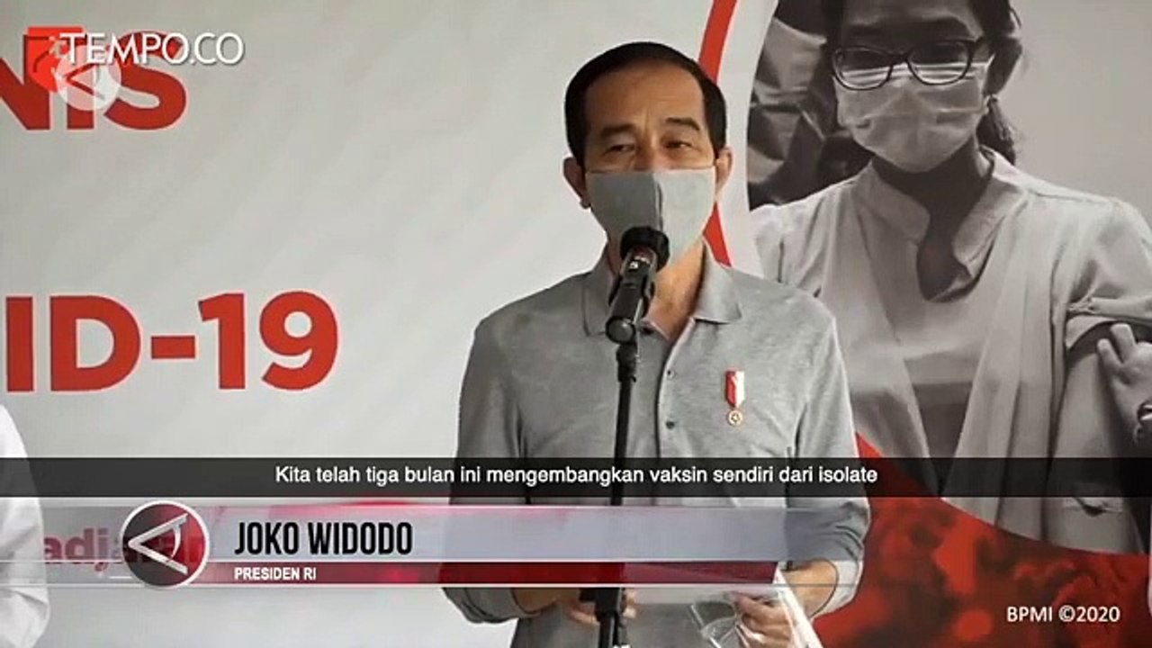 Tinjau Uji Vaksin, Presiden Sebut Vaksin Merah Putih Selesai 2021