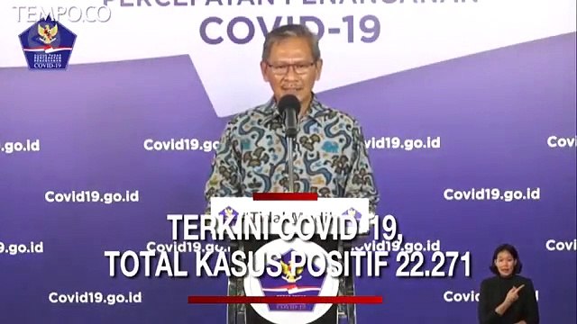Terkini Covid-19. Total Kasus Positif 22.271, Pasien Sembuh 5.402
