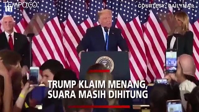 Donald Trump Klaim Menang Pemilu AS, Jutaan Suara Masih Dihitung