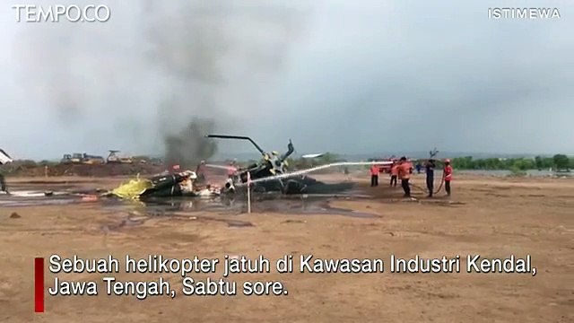 Helikopter Jatuh di Kawasan Industri Kendal
