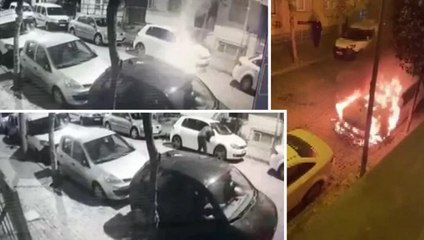 Okey masasında tartıştığı kişi otomobilini kundakladı