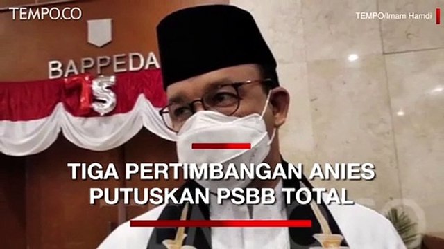 Tiga Pertimbangan Anies Baswedan Putuskan Jakarta PSBB Total Lagi