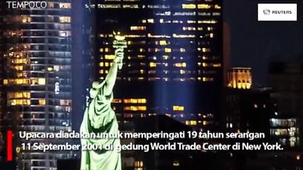 Peringati Tragedi 11 September, Patung Liberty Bersinar