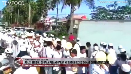 Polisi Selidiki Dugaan Pelanggaran Protokol Kesehatan pada Kegiatan Rizieq Shihab di Megamendung
