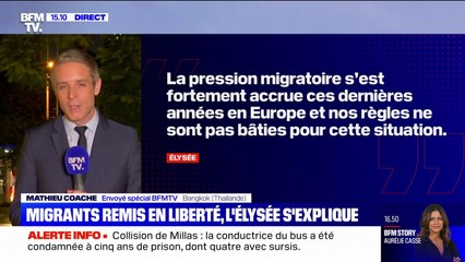 Migrants remis en liberté: "Nos règles ne sont pas bâties pour cette situation" selon un conseiller de l'Élysée
