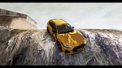 Audi Cars VS Broken Road -  High Ramp #4 BeamNg Drive