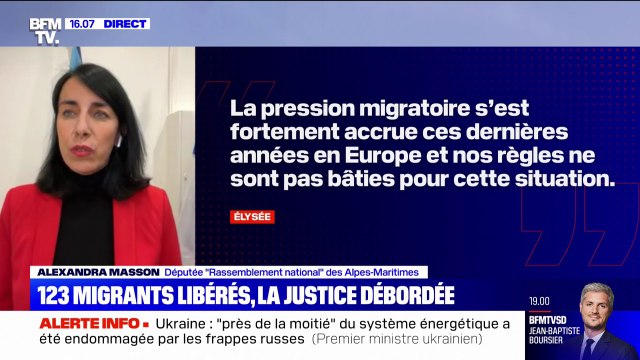 Migrants remis en liberté: C'est un fiasco total , selon Alexandra Masson, députée RN des Alpes-Maritimes