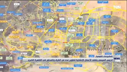 الرئيس السيسي يتفقد تطوير الأعمال الإنشائية لتطوير الطرق والمحاور بالقاهرة الكبرى