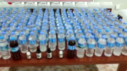 Bir evde 115 litre sahte içki ele geçirildi